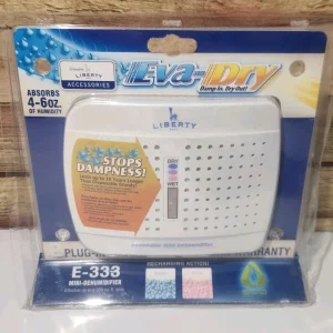 Eva-Dry E300 Mini-Dehumidifier 333 Cu Ft Absorbs 4-6oz Rechargeable NEW